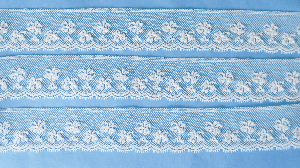 French Maline Lace 200473 Clovers 1 & 1/8'' Wide White